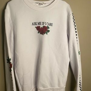 Ask me If I care Rose sweater